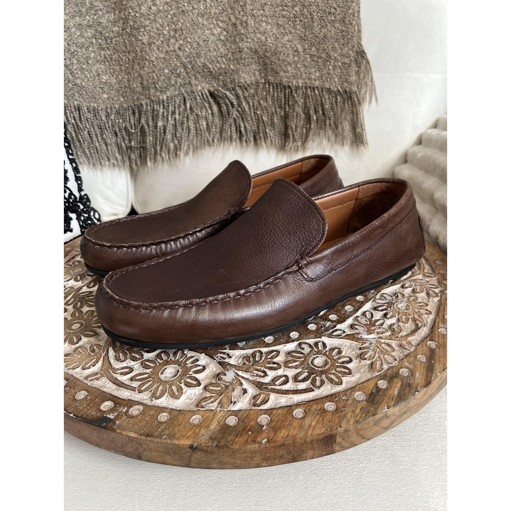 Allen Edmonds Santiago Loafers Mens Size 10.5 Brown Leather Slip On Driving Shoe